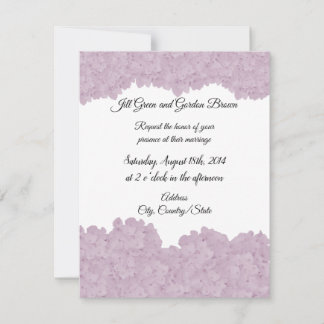Blush Pink Hydrangea Wedding Invitation