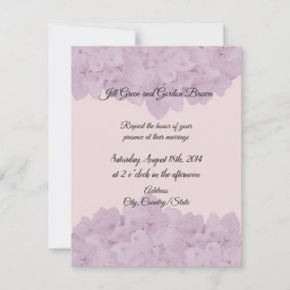 Blush Pink Hydrangea Wedding Invitation
