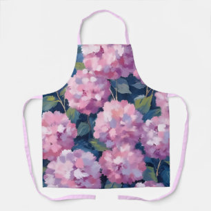 Blush Pink Hydrangeas Floral Apron