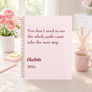 Blush pink inspirational goal quote 2027 planner