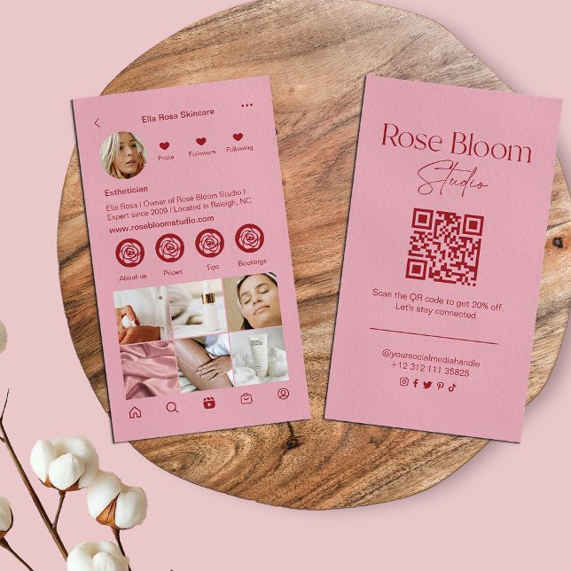 Blush Pink Instagram Business Card (Creator Uploaded)