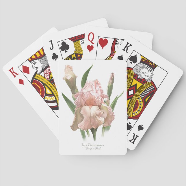 Blush Pink Iris Playing Cards (Back)