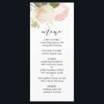 Blush Pink Ivory Peony Wedding Menu<br><div class="desc">Hand painted watercolor peonies in blush pink,  ivory,  olive green,  and white.  For more advanced customization of this design,  Please click the "Customize" button.</div>