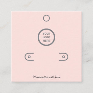 Blush Pink Jewellery Earrings & Branding Display Calling Card