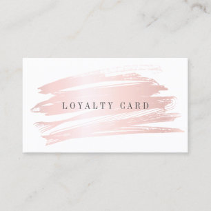 Blush Pink Lashes Brow Makeup Artist Loyalty Card