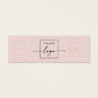 Blush pink linen logo QR stud earring display card