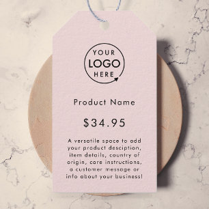 Blush Pink Logo Business Store Price Tags