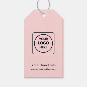 Blush Pink Logo Custom Branded Business Tags