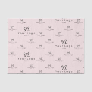 Blush Pink Logo pattern Business Brand Packaging Tissue Paper