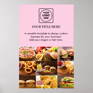 Blush Pink Logo   Photo Promotional Branding Poster