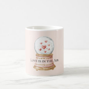 Blush Pink Love is in the Air Red Hearts Coffee Mug