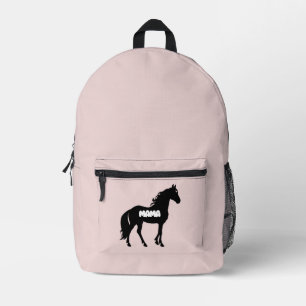 Blush Pink Mama Horse Mother's Day Printed Backpack