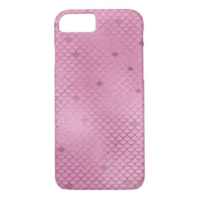 Blush Pink Mermaid Scales Pattern Case-Mate iPhone Case (Back)