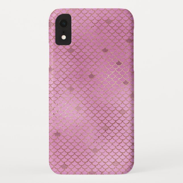 Blush Pink Mermaid Scales Pattern Case-Mate iPhone Case (Back)