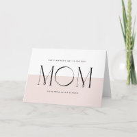 Blush Pink Minimalist Best Mom Ever Mother's Day