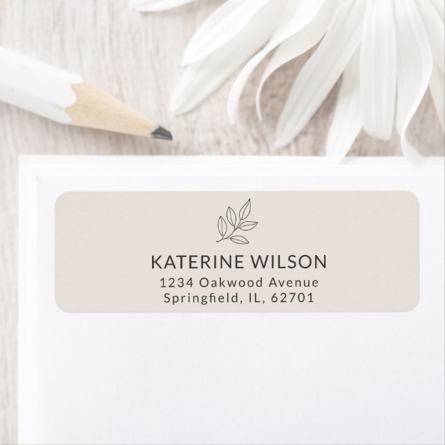 Blush Pink Minimalist Business Return Address (Insitu)