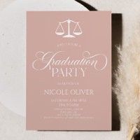 Blush Pink Minimalist Lawyer Scale Graduation