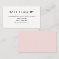 Blush Pink Minimalist Typography Baby Registry