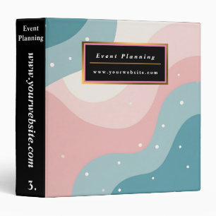 Blush Pink Mint Abstract Modern Collection Binder