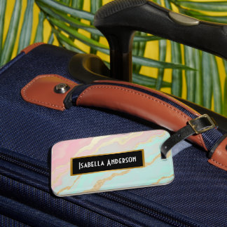 Blush Pink Mint Gold Luxury Popular Collection Luggage Tag
