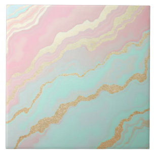 Blush Pink Mint Gold Luxury Popular Collection Tile