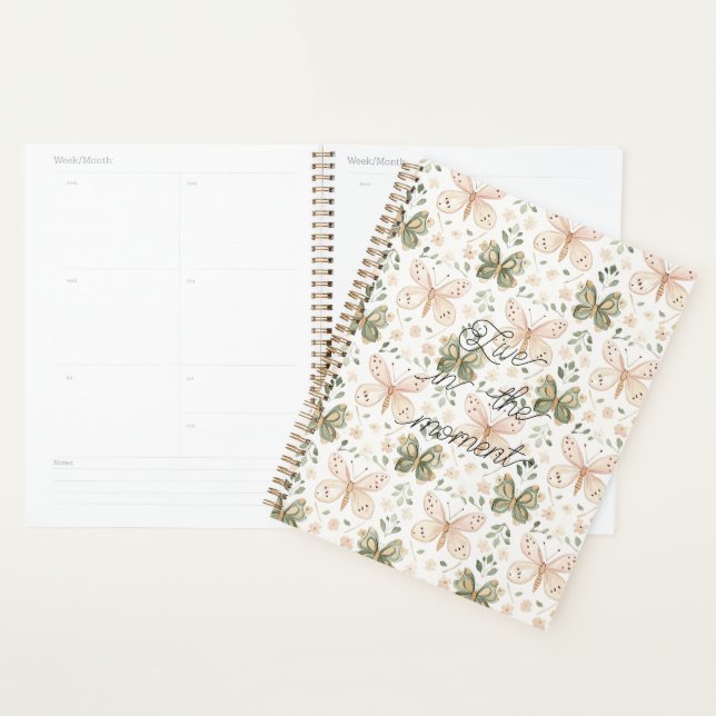 Blush Pink Mint Green Butterflies  Planner (Display)