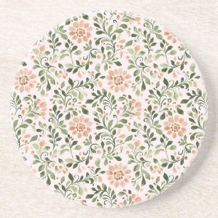 Blush Pink Mint Green Butterfly Coaster