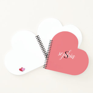 Blush Pink Modern Elegant Monogram Name Script Notebook