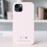 Blush Pink Modern Minimalist Monogram Name iPhone 13 Case<br><div class="desc">Elevate your smartphone with our Classic Elegant Modern Minimalist Monogram Name iPhone Case. This meticulously designed case combines timeless sophistication with contemporary minimalism. Crafted to perfection, it not only protects your device but also adds a touch of personalized style. The monogram and name customization options make it uniquely yours, adding...</div>