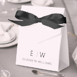 Blush Pink Modern Minimalist Monogram Name Favor Box<br><div class="desc">Elevate your event's favours with our Classic Elegant Modern Minimalist Monogram Favour Box. Meticulously designed, these favour boxes seamlessly blend timeless sophistication with contemporary minimalism, making them a stylish and memorable addition to your celebration. Crafted with precision and attention to detail, these favour boxes are more than just containers; they...</div>