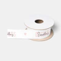Blush Pink Modern Monogram Branded Business White