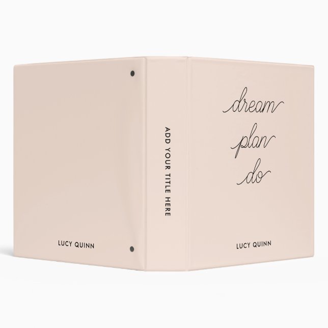 Blush Pink Modern Stylish  Binder (Background)