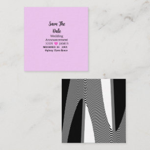 Blush Pink Modern Typography Wedding Announcement, Enclosure Card