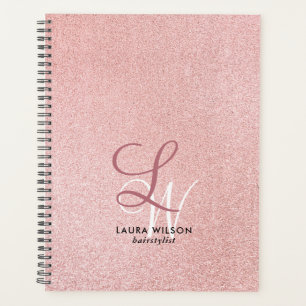 Blush Pink Monogram Appointment Book  Planner