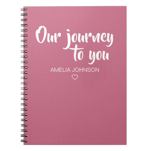 Blush Pink Notre voyage vers vous Journal d'adopti (Devant)