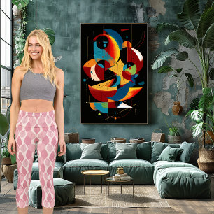 Blush Pink Organic Flow – Elegant Soft Pattern Capri Leggings