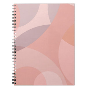 Blush Pink Overlapping Circle Design Notebook
