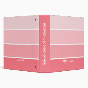Blush Pink Paint Chips with Custom Name Binder