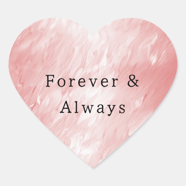 Blush Pink Paint Strokes Heart Sticker (Front)