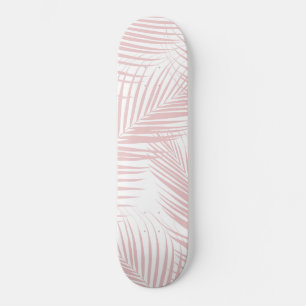 Blush Pink Palm Leaves Dream Cali Summer Vibes #2 Skateboard