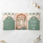 Blush Pink Pastel Green Lotus Pond Indian Wedding