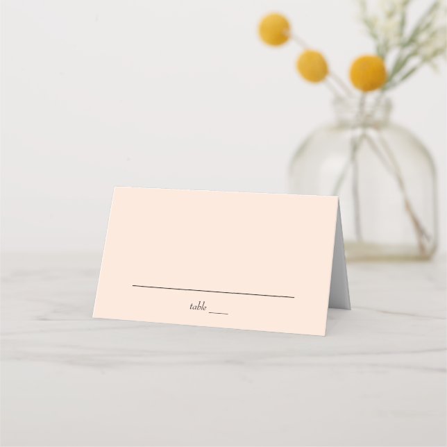 Blush Pink Pastel Place Card (Front)