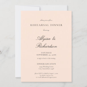 Blush Pink Pastel Rehearsal Dinner Invitation