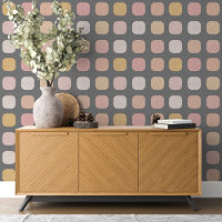 Blush Pink Peach Coral Orange Yellow Art Pattern