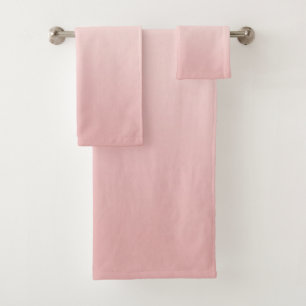 Blush Pink Peach Ombre Bath Towel Set