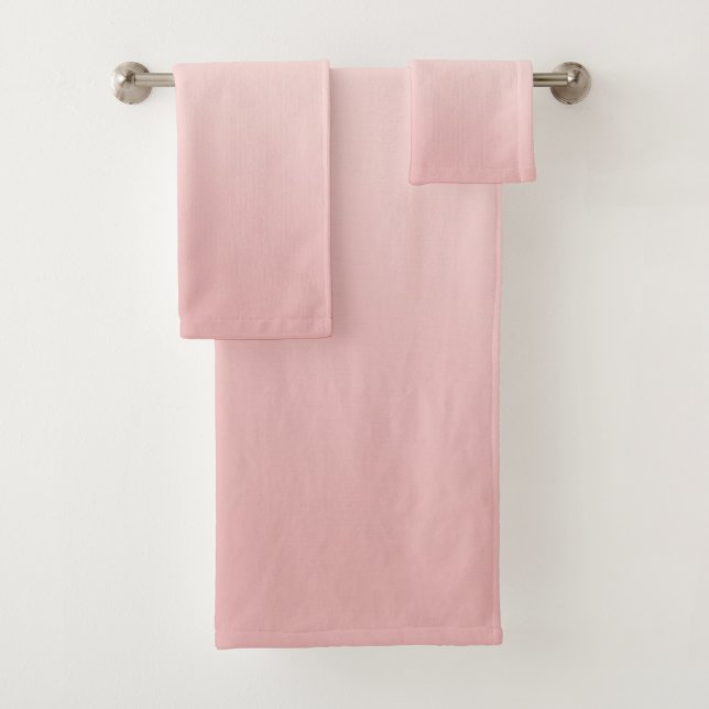 Blush Pink Peach Ombre Bath Towel Set (Insitu)