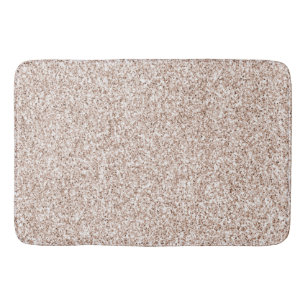 Blush Pink Peach Rose Glitter   Bath Mat