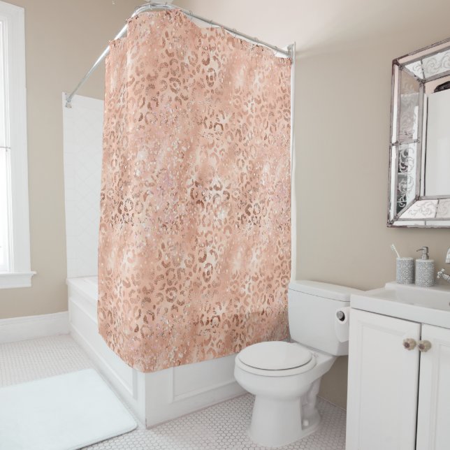 Blush Pink Peach Rose Gold Leopard  (In Situ)