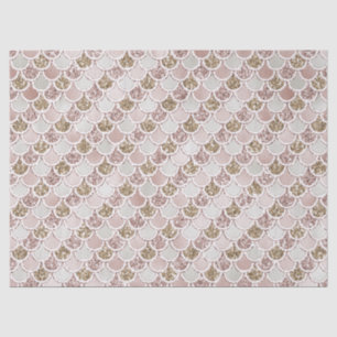 Blush Pink Pearl Shell Gold Glitter Mermaid   Tissue Paper