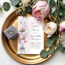 Blush Pink Peonies and Greenery Bridal Shower